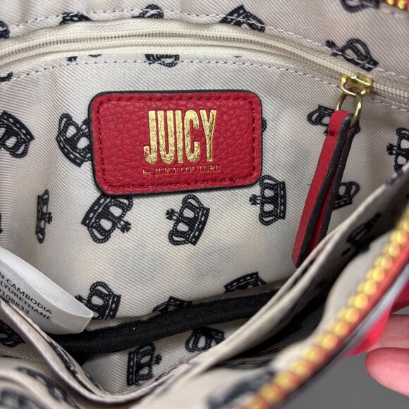 JUICY by JUICY COUTURE Wristlet Clutch Red Faux Leather - Picture 7 of 7
